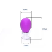 Mini Silikon Vakumlu Mika Yüz Masaj Kupası 2'li Set Mavi-Mor Renk thumbnail 2