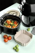 Bütün Airfryer'lere Uyumlu Krem Silikon Pişirme Kabı - 2