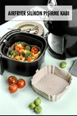 Bütün Airfryer'lere Uyumlu Krem Silikon Pişirme Kabı - 1