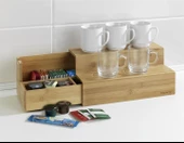 Kahve Ve Çay Için Bambu Merdiven - Çekmeceli Mutfak Rafı ( Made In Germany) - 1