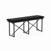 Eportatif Mutfak Bahçe Minderli Bank Sandalye Düz Bank Sandalye Bench Füme 1546 - 4