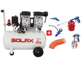 Solax EWS 24 Süper Sessiz Yağsız Kompresör 24 Lt + 5 li Aksesuar Seti - 1