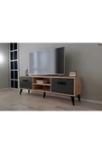 BeyzerHome  Tamay 2 Çekmeceli 140 cm Tv Sehpası - Atlantik Çam / Siyah - 1