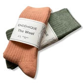 Endémique Studio The Wool Plain Bubblegum-Kadın Çorap - 3