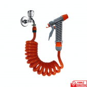 Plasyay Spiral Bahçe Çimen Sulama Balkon Araç Yıkama Hortumu ve Sulama Başlığı Set Halinde - 4