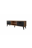 BeyzerHome  Tamay 2 Çekmeceli 140 cm Tv Sehpası - Atlantik Çam / Siyah - 4