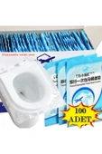100 Adet Tek Kullanımlık Klozet Örtüsü Klozet Poşeti Klozet Kapak Örtüsü Dispenseri - 1