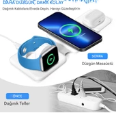 QASUL Manyetik Katlanabilir Kablosuz Şarj Cihazı, Çoklu Cihazları için Şarj İstasyonu-Seyahat Şarj Pedi Yuvası - 5