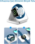 QASUL Manyetik Katlanabilir Kablosuz Şarj Cihazı, Çoklu Cihazları için Şarj İstasyonu-Seyahat Şarj Pedi Yuvası - 7