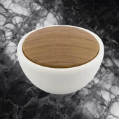 Polimer Düğme Kulp Dışbükey Aytaşı Ceviz Dolap Mobilya Mutfak Dolabı Çekmece Kulpu Kulbu thumbnail 1