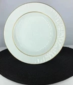 Güral Porselen Sedef Altın Yaldızlı 17 cm Çukur Yemek Tabak 12 Adet - 2