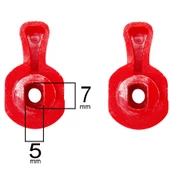 Kırmızı Plastik Mini Küresel Vana Başlığı Kollektör Kolu Ara Musluk Kelebek Başı -10 Adet - 2