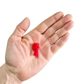 Kırmızı Plastik Mini Küresel Vana Başlığı Kollektör Kolu Ara Musluk Kelebek Başı -10 Adet - 3