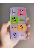 Iphone X / Iphone Xs Mickey Mouse Tasarım Tuşları Renkli Kılıf - 1
