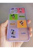 Iphone 13 Pro Uyumlu Mickey Mouse Tasarım Tuşları Renkli Telefon Boyun Askılı Set Kılıf - 5