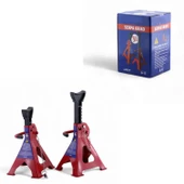 2'li Sehpa Kriko 3 Ton Oto Araç Araba Kaldırma Sabitleme Kollu Seti Sehpa Tip Kiriko 3 Ton 1 Çift thumbnail 3