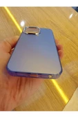 İPhone 15 Pro Max Uyumlu Mavi Hologramlı Kapak Tuş Hassasiyeti Mükemmel Darbe Korumalı Kılıf - 4