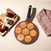 Nehir Alüminyum Döküm Krep Tavası 27cm Bordo thumbnail 2