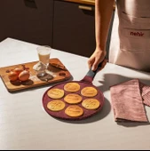 Nehir Alüminyum Döküm Krep Tavası 27cm Bordo thumbnail 3