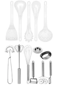 Selenica 13 Parça Sofra Ve Yemek Hazırlık Çeyiz Seti,Otomatik Çırpıcı,Pizza Kesme Bıçağı,Kepçe,Lavabo Süzgeci - 1