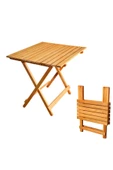 Ahşap Katlanır Masa Piknik Masası Balkon Masası - 7