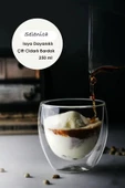 Selenica Çift Cidarlı Trend Modern Cam Bardak | 250 Ml Isıya Dayanıklı | Borosilikat Kahve Ve Sunum Bardağı - 1