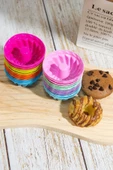 Selenica 24'lü Renkli Mini Silikon Muffin Kalıbı ,Minik Kek Kabı ,Jole Kalıbı ,Cupcake Kalıbı - 3