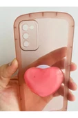 Samsung Galaxy A03S Kamera Korumalı Popsocketli Pembe Kılıf - 4