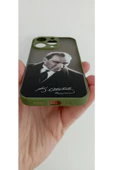 İPhone 14 Pro Uyumlu Mustafa Kemal Atatürk Telefon Boyun Askılı Set Kılıf - 4