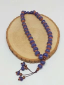 Anadolu Toprağı Serisi 33'Lük Mor Renk Seramik Boncuk Tesbih 10-12mm (54114)  thumbnail 4