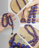 Anadolu Toprağı Serisi 33'Lük Mor Renk Seramik Boncuk Tesbih 10-12mm (54114)  thumbnail 1