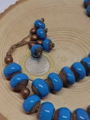 Anadolu Toprağı Serisi 33'Lük Mavi Renk Seramik Boncuk Tesbih 10-12mm (54112)  thumbnail 3