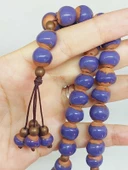 Anadolu Toprağı Serisi 33'Lük Mor Renk Seramik Boncuk Tesbih 10-12mm (54114)  thumbnail 5