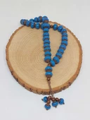 Anadolu Toprağı Serisi 33'Lük Mavi Renk Seramik Boncuk Tesbih 10-12mm (54112)  thumbnail 4