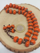 Anadolu Toprağı Serisi 33'Lük Turuncu Renk Seramik Boncuk Tesbih 10-12mm (54102) thumbnail 6