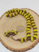 Anadolu Toprağı Serisi 33'Lük Sarı Renk Seramik Boncuk Tesbih 10-12mm (54106) thumbnail 6