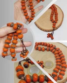 Anadolu Toprağı Serisi 33'Lük Turuncu Renk Seramik Boncuk Tesbih 10-12mm (54102) thumbnail 1
