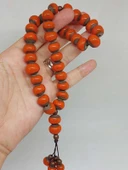 Anadolu Toprağı Serisi 33'Lük Turuncu Renk Seramik Boncuk Tesbih 10-12mm (54102) thumbnail 5