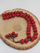 Anadolu Toprağı Serisi 33'Lük Kırmızı Renk Seramik Boncuk Tesbih 10-12mm (54120) thumbnail 6