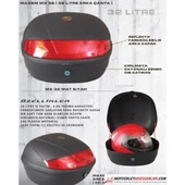 Maxem Mx-32 Motosiklet Arka Çanta Topcase Siyah - 3