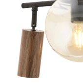 Apliqa Perla Siyah 4Lü Plafonyer Modern Retro Tasarım Spot Avize - 4
