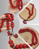 Anadolu Toprağı Serisi 33'Lük Kırmızı Renk Seramik Boncuk Tesbih 10-12mm (54120) thumbnail 1