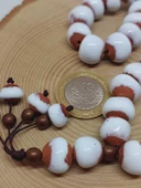 Anadolu Toprağı Serisi 33'Lük Beyaz Renk Seramik Boncuk Tesbih 10-12mm (54146) thumbnail 3