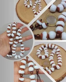 Anadolu Toprağı Serisi 33'Lük Beyaz Renk Seramik Boncuk Tesbih 10-12mm (54146) thumbnail 1