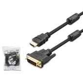 Hadron HDX7752 1.8mt DVI (M) 24+1 - HDMI (M) Dönüştürücü Kablo - Siyah - 1