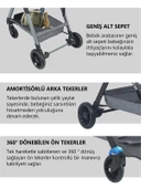 Convers Neva Yeni Nesil Cabin Çiftyön Bebek Arabası Gri - 6