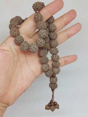 Anadolu Toprağı Serisi 33'Lük Kahverengi Renk Seramik Boncuk Tesbih 10-12mm (54166) thumbnail 2