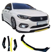 Fiat Egea Uyumlu Ön Lip Sarı Renkli 4 Parça - A+ Ürün - Dayanıklı Malzeme - 1
