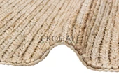 Choti Koleksiyonu Jüt ile üretilen el dokuma sisal kilim Duman Rengi - 2