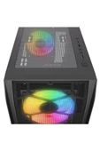 HOLLOW 650W 80+ 4*12cm ARGB Fan+Kontrolcü Temperli Camlı Mid-T Gaming Oyuncu Kasası - 5